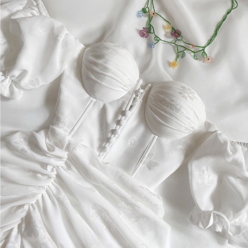 Adeirlina Anna Midi Dress in White